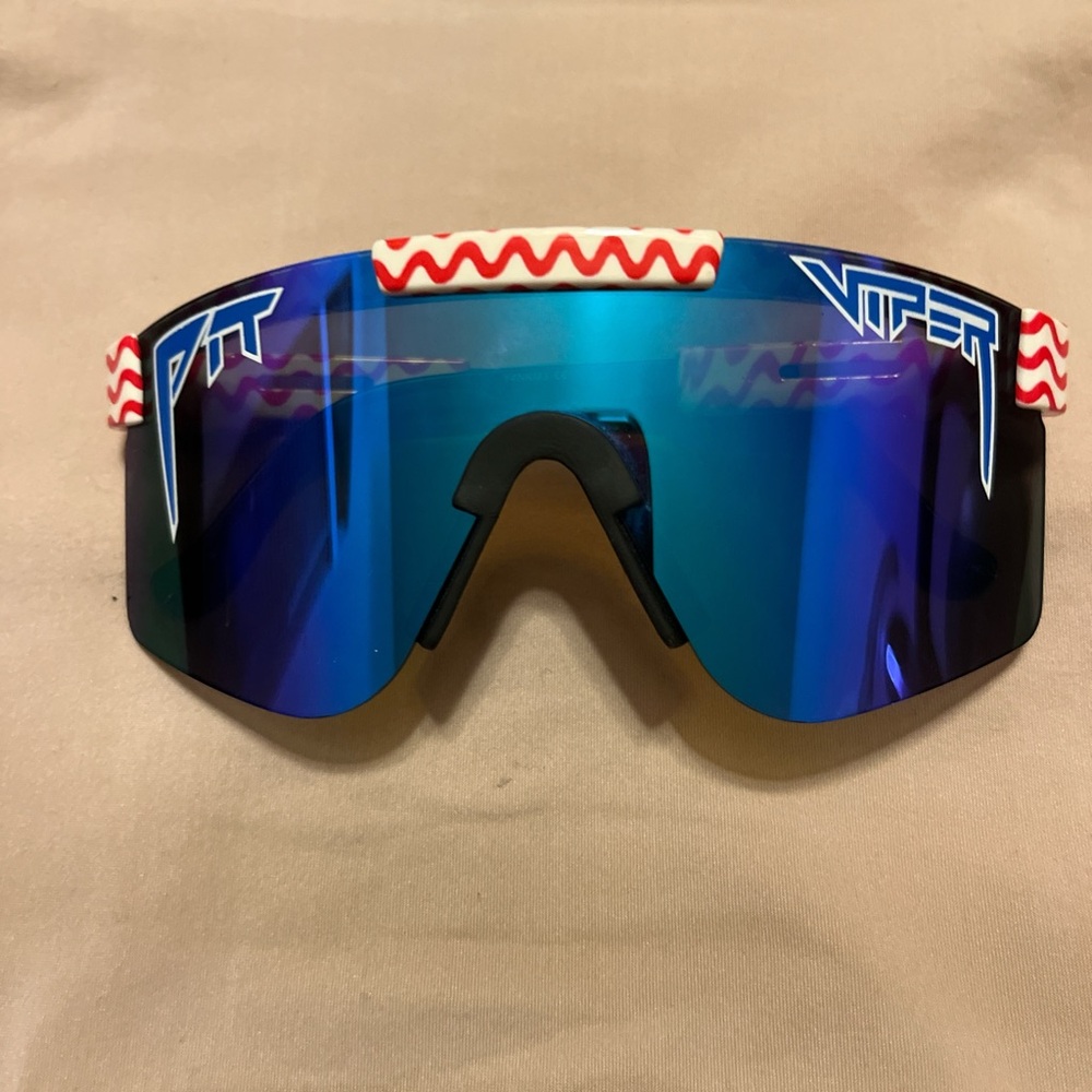 PIT VIPER Blue and Red Sunglasses
